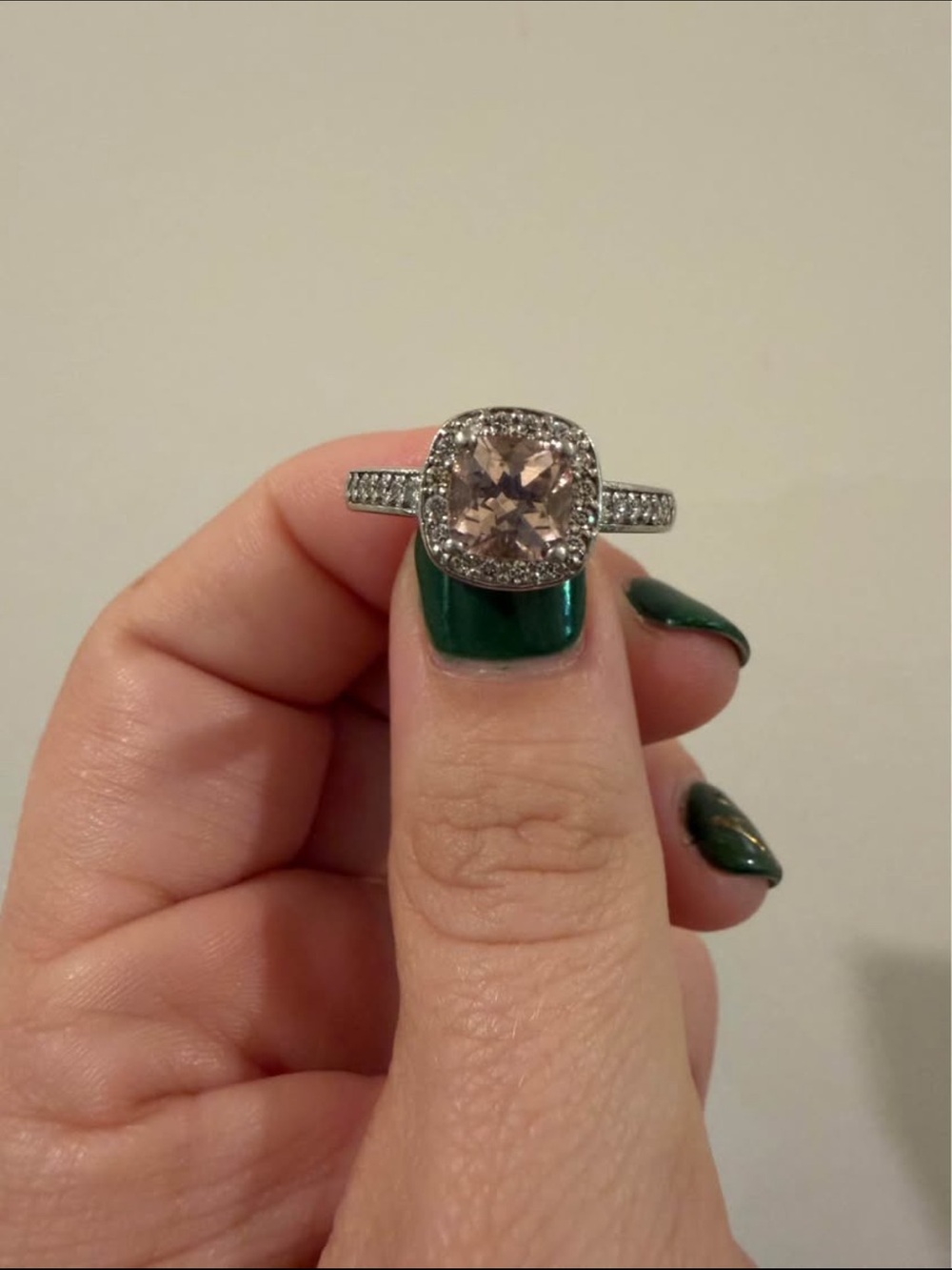 Morganite and Diamond Ring
